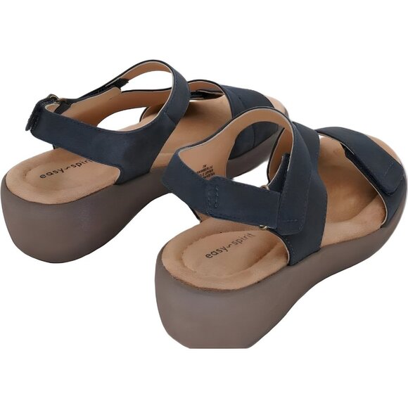 Easy Spirit Kimberly Strappy Low Wedge Sandals Navy Women's US 7M - Picture 3 of 6